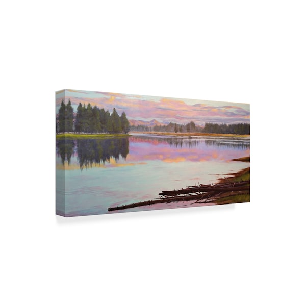 Rusty Frentner 'Sunset Lake' Canvas Art,24x47